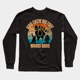 King crew big foot Mardi grase Long Sleeve T-Shirt